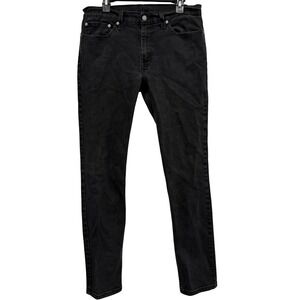 Levis 511 Slim Fit Jeans Mens 34x34 Black WaterLess Denim Pants 04511-1907